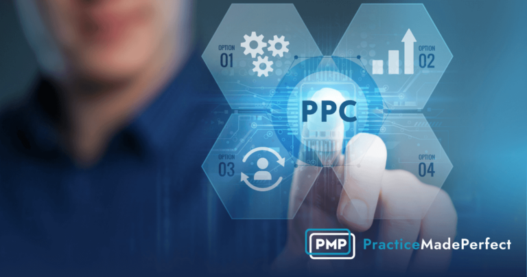 person pointing to ppc button