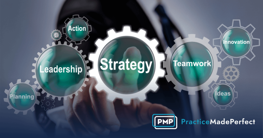 blog image that has gears that say strategy